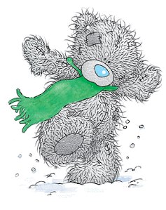 P'tit nounours qui court dans la neige ! lol